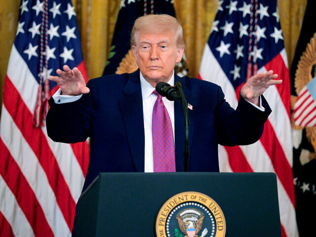 President Trump Holds Bill-Signing Ceremony At The White House WASHINGTON, DC - JUNE 12: U.S. President Donald Trump takes questions after signing a seri