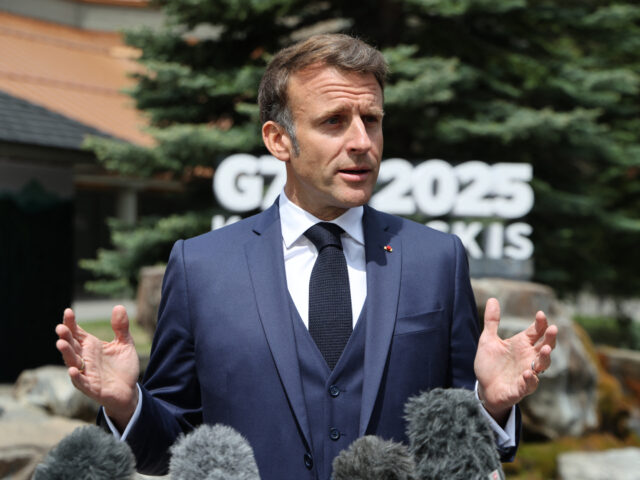 gettyimages-2219931156-1-640x480-1 French President Emmanuel Macron speaks to the press during the Group of Seven (G7) Summit
