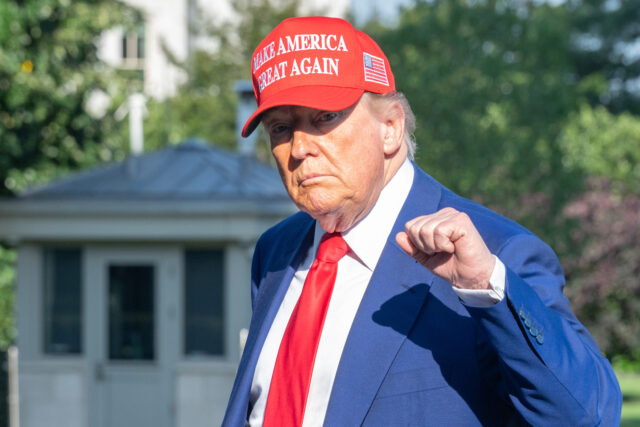 President Trump Returns To White House From New Jersey US President Donald Trump walks on the South Lawn of the White House after arriving on Mar