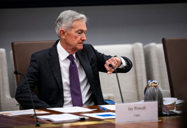 Federal Reserve Board Open Meeting Jerome Powell, chairman of the US Federal Reserve, during the Federal Reserve Board open m