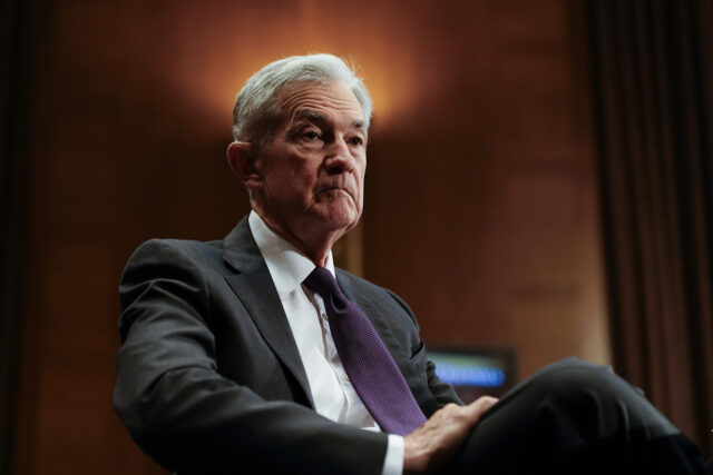 Fed Chair Jerome Powell Testifies During Senate Hearing On Capitol Hill WASHINGTON, DC - JUNE 25: Federal Reserve Chairman Jerome Powell testifies before the Sena