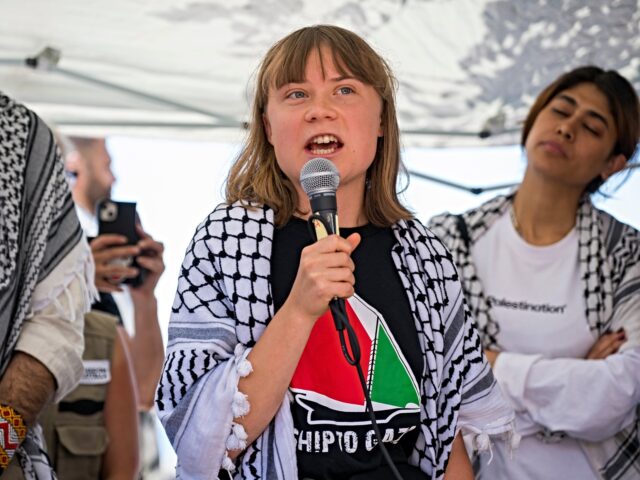 CATANIA, ITALY - JUNE 01: Greta Thunberg speaking at the press conference. Greta is part o