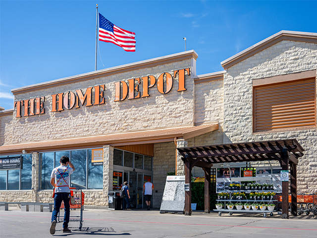 home-depot-2024-getty An employee returns a cart at The Home Depot store in Austin, Texas, on February 20, 2024.