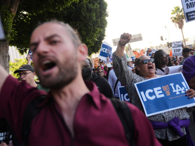 ICE Raids in L.A, Protesters march after federal immigration authorities conducted an operation on Friday, J