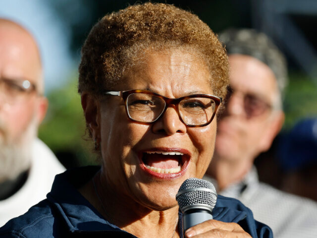 Karen Bass Blames Trump Los Angeles Mayor Karen Bass speaks at a candlelight vigil on June 10, 2025 in Los Angeles