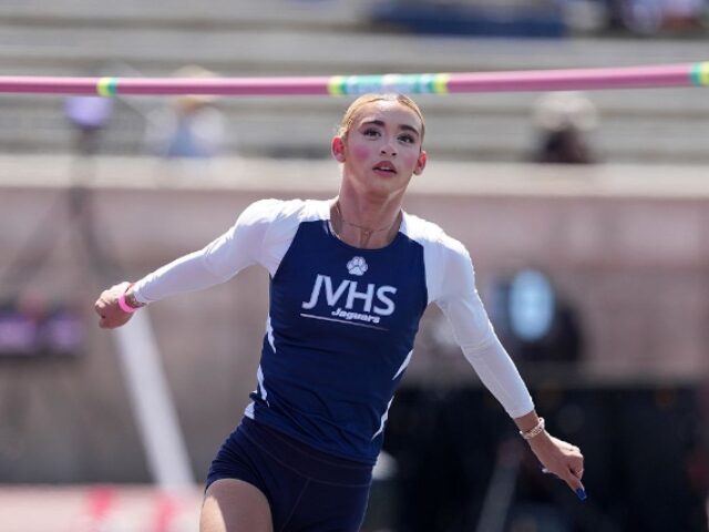 Kirby Lee_Getty Images (2) CLOVIS, CALIFORNIA - MAY 30: Transgender athlete AB Hernandez of Jurupa Valley competes in