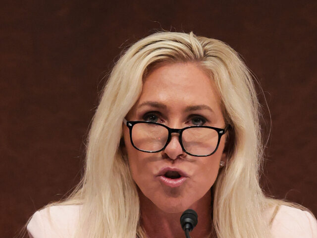 Marjorie Taylor Greene U.S. Rep. Marjorie Taylor Greene (R-GA) speaks during the hearing on “Unfair Play: Keepi