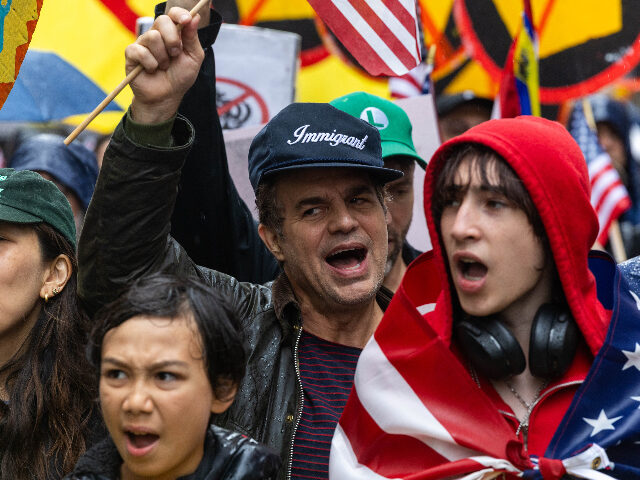 NEW YORK, NEW YORK - JUNE 14: Mark Ruffalo, along with thousands of New Yorkers, march in