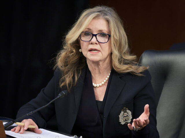 Marsha Blackburn Sen. Marsha Blackburn (R-TN) speaks during a Senate Judiciary Committee business meeting t