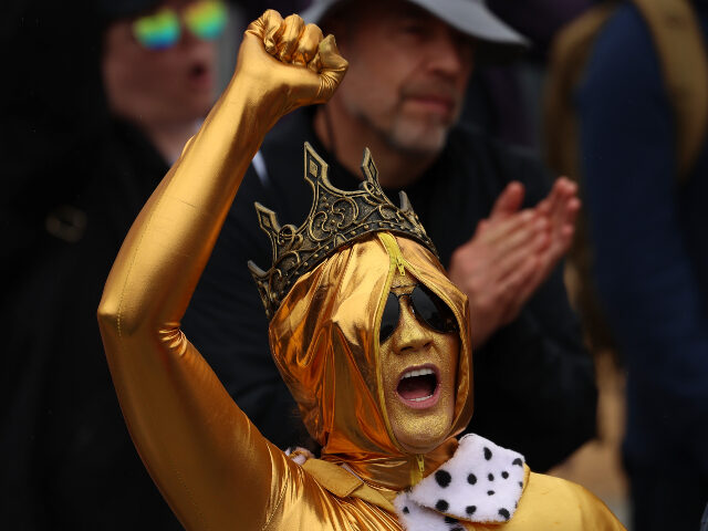 No Kings protester A woman, who identified herself only as Stephanie, demonstrates during the "No Kings&