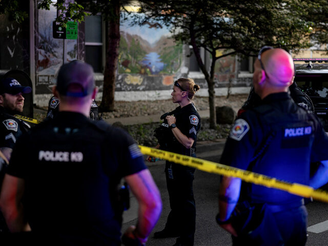 Police-road-block-Boulder-Colorado-attack-6-1-25-getty BOULDER, COLORADO - JUNE 1: Police set up a road block into downtown following an incident