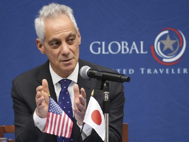 Rahm Emanuel (Eugene Hoshiko / Associated Press) Rahm Emanuel, U.S. Ambassador to Japan speaks during a news conference on a new travel sys