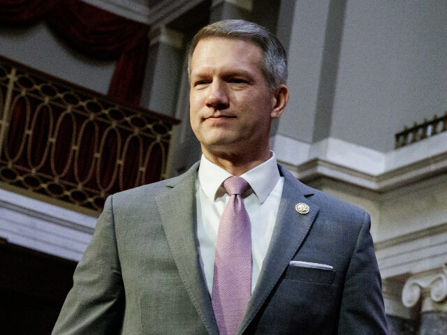 Riley Moore U.S. Rep. Riley Moore (R-WV) following the ceremonial swearing in of U.S. Senator Jim Just