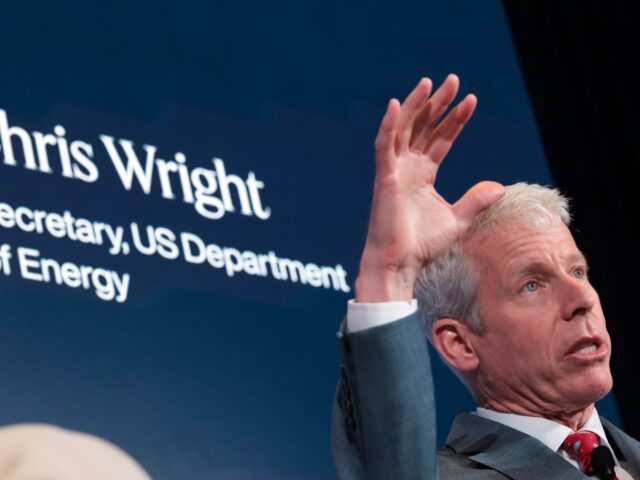 Secretary of Energy Chris Wright WASHINGTON, DC - APRIL 25: U.S. Energy Secretary Chris Wright speaks during the Semafor Wo