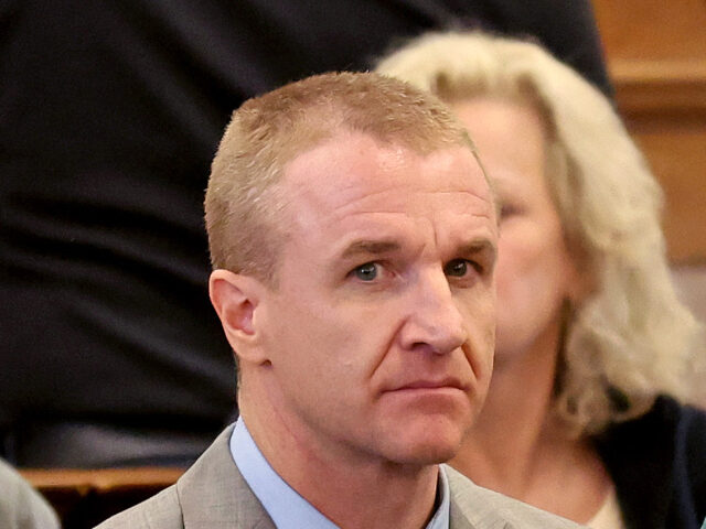 Aidan Kearney Dedham, MA - February 26: Aidan Turtleboy Kearney sits in court during Karen Read hearing.