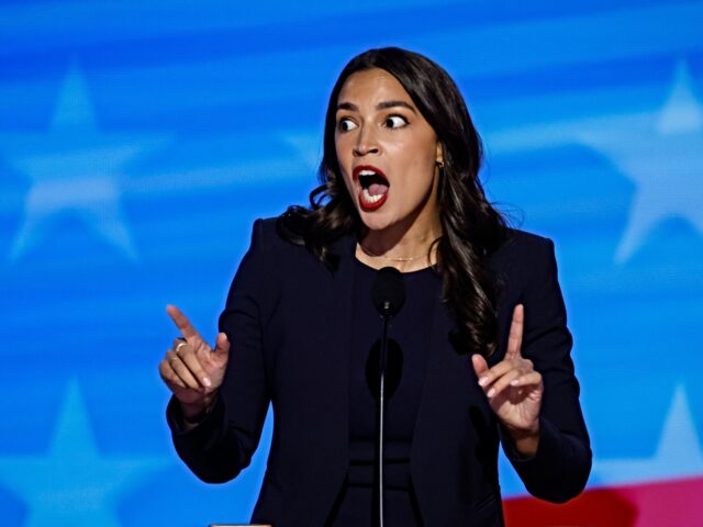 Alexandria Ocasio-Cortez CHICAGO, ILLINOIS - AUGUST 19: Rep. Alexandria Ocasio-Cortez (D-NY) speaks onstage during
