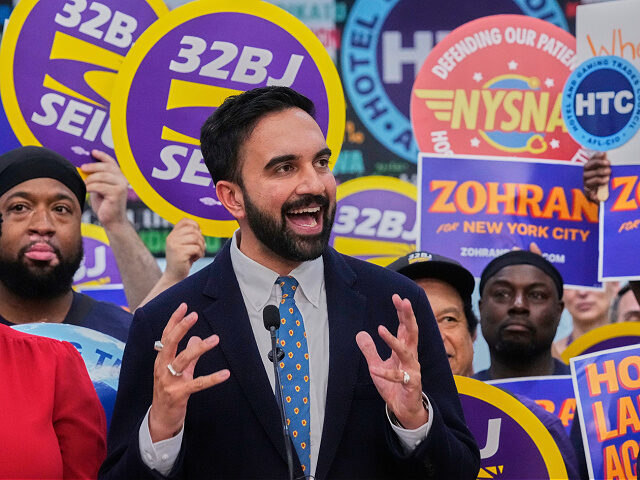 Democrat-mayoral-candidate-Zohran-Mamdani-June2-25-NYC-ap Democrat mayoral candidate Zohran Mamdani speaks during a rally at the Hotel & Gaming Trad