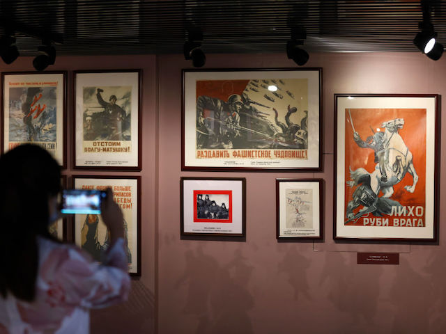 gettyimages-1338207171 BEIJING, CHINA - SEPTEMBER 03: People visit an exhibition on the Battle of Stalingrad at the Museum of the War of the Chinese People's Resistance Against Japanese Aggression to commemorate the 76th Anniversary of the end of World War II on September 3, 2021 in Beijing, China. (Photo by Fu Tian/China News Service via Getty Images)