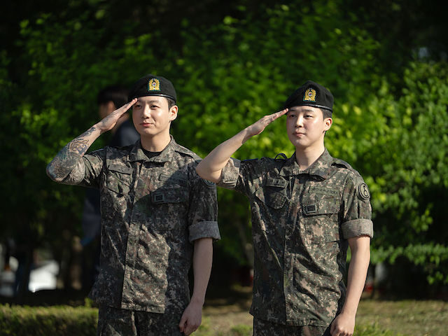 BTS members Jimin and Jungkook discharged from military service YEONCHEON-GUN, SOUTH KOREA - JUNE 11: BTS members Jimin and Jungkook discharged from milit