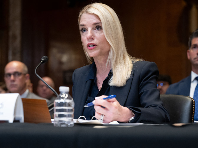 GettyImages-2221351698 US Attorney General Pam Bondi testifies during a Senate Appropriations Subcommittee on Com