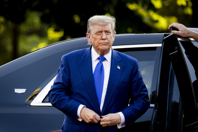 THE HAGUE, NETHERLANDS - JUNE 24: President of the United States Donald Trump arrives at H