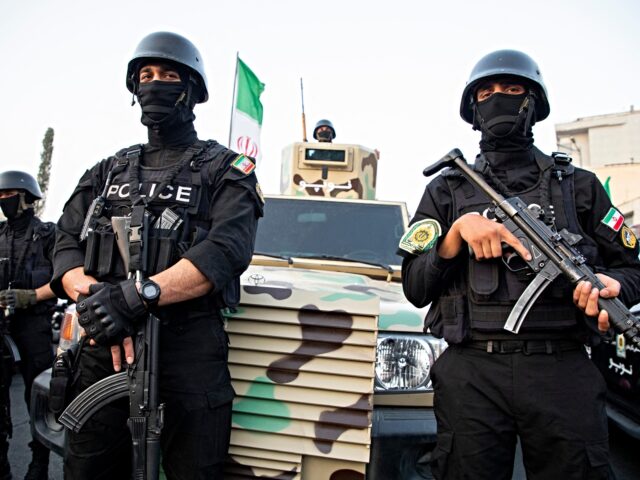 iran police Armed NOPO special police units are on the scene as Iranians take to the streets in the do