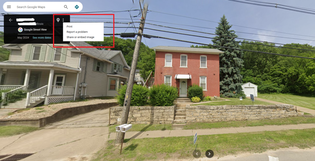 Google Maps report problem step