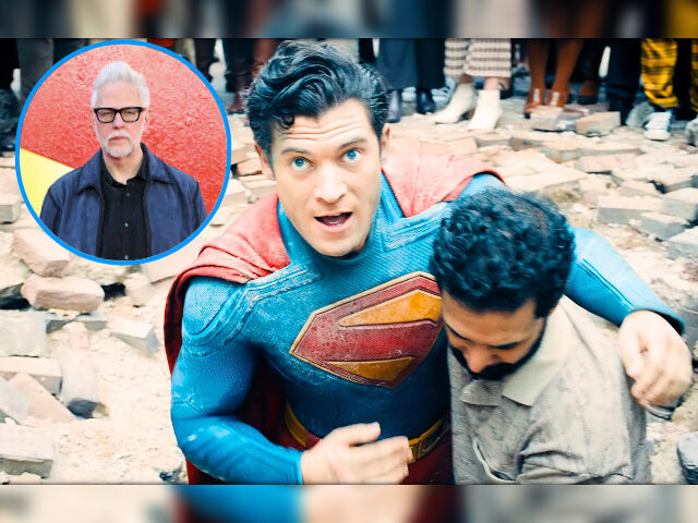 supermangunn LONDON, ENGLAND - JULY 02: James Gunn attends the "Superman" Fan Event in London
