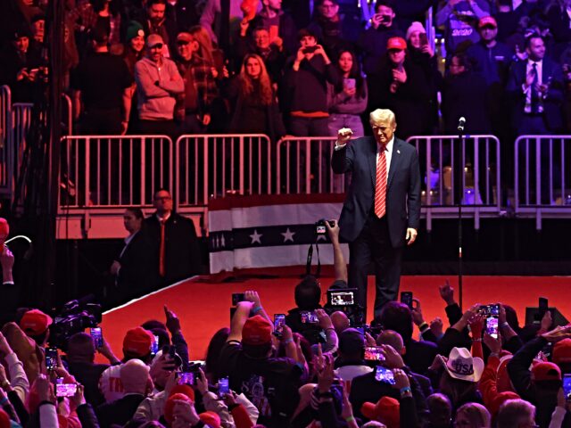 WASHINGTON, DC - JANUARY 19: President-Elect Donald Trump gestures to the crowd after his